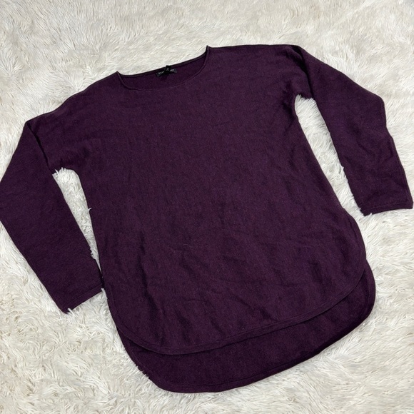 Eileen Fisher Sweaters - Eileen Fisher Petites Purple Rounded Hem Woman’s Sweater Italian Yarn Size PM
